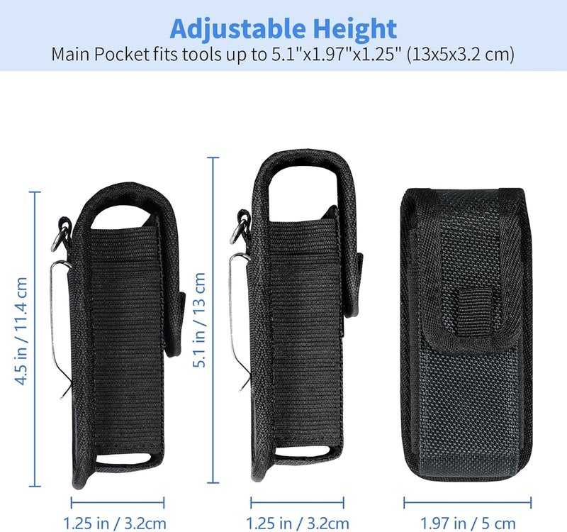 KENOBEE Multitool Sheath EDC Pouch Compatible with Leatherman Wave Plus Wingman Surge Rebar, Multi-Purpose Belt Clip Tool Holder Bag, Utility Tactical Waist Pack Camping Hiking Pocket Organizer Case - Image 3